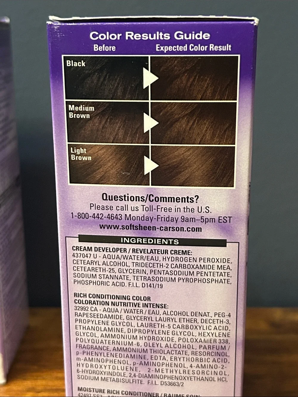 Lot of 3 Softsheen-Carson Dark & Lovely Toffee Kiss 398 Hair Color
